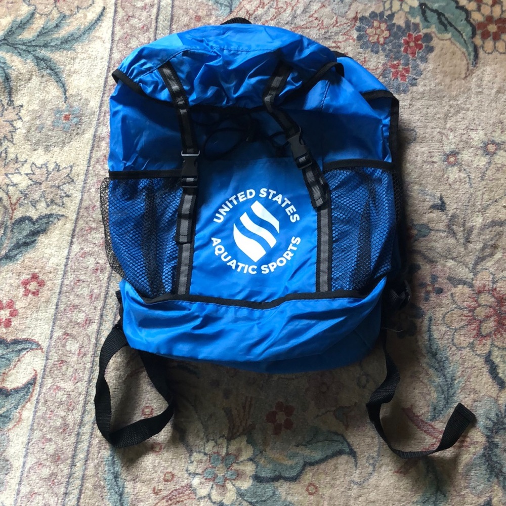 USAS United States Aquatic Sports nylon backpack knapsack book bag